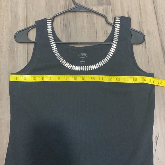 Talbots ribbed embellished tank top black - Picture 5 of 6